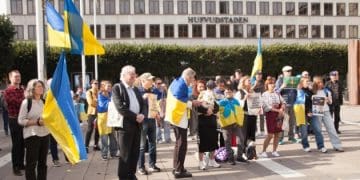 У Стокгольмі громада провела акцію на підтримку України