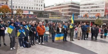 Громада в Стокгольмі провела акцію на підтримку України